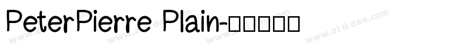 PeterPierre Plain字体转换
